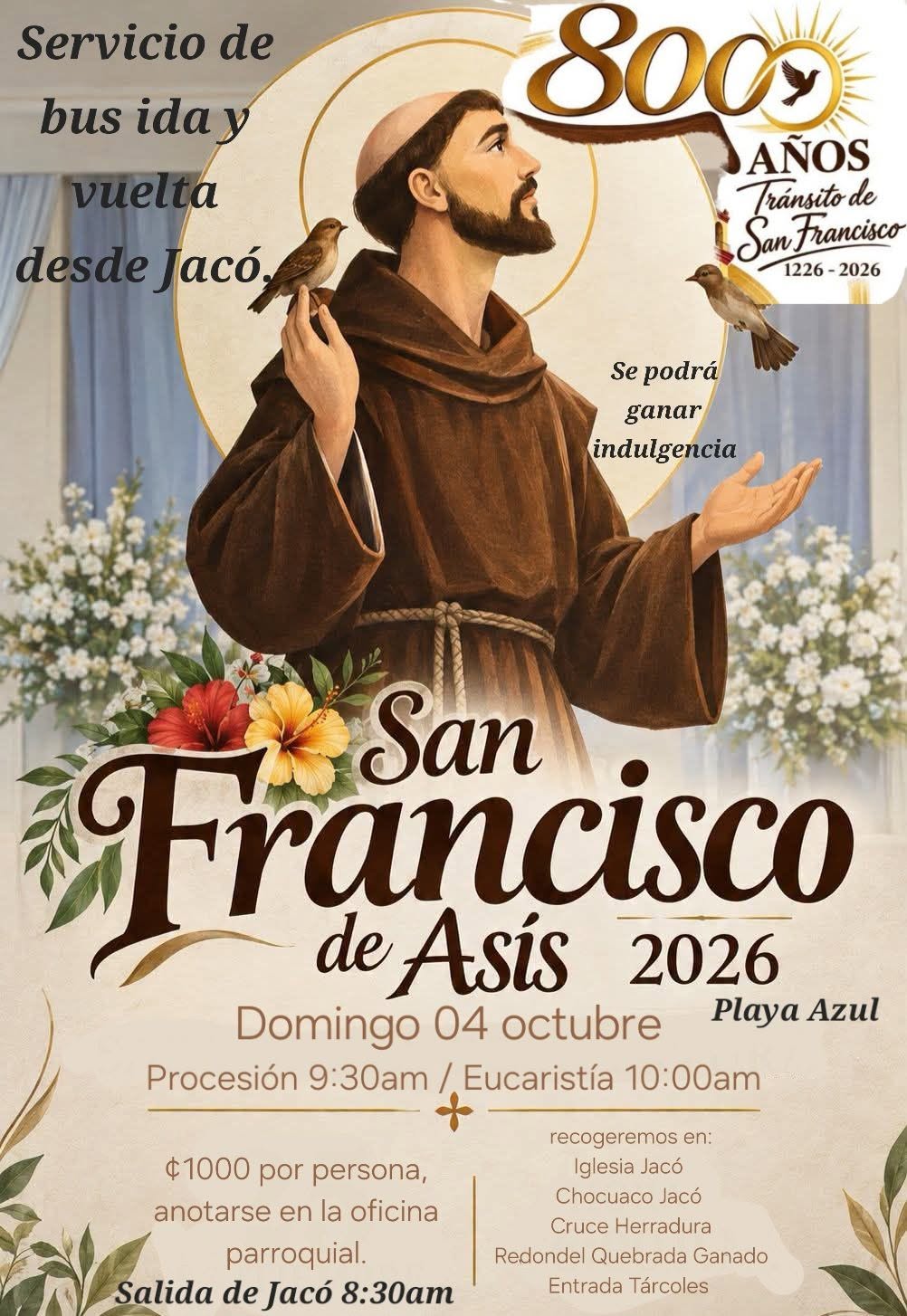 Saint François d'Assise 2026 — Playa Azul