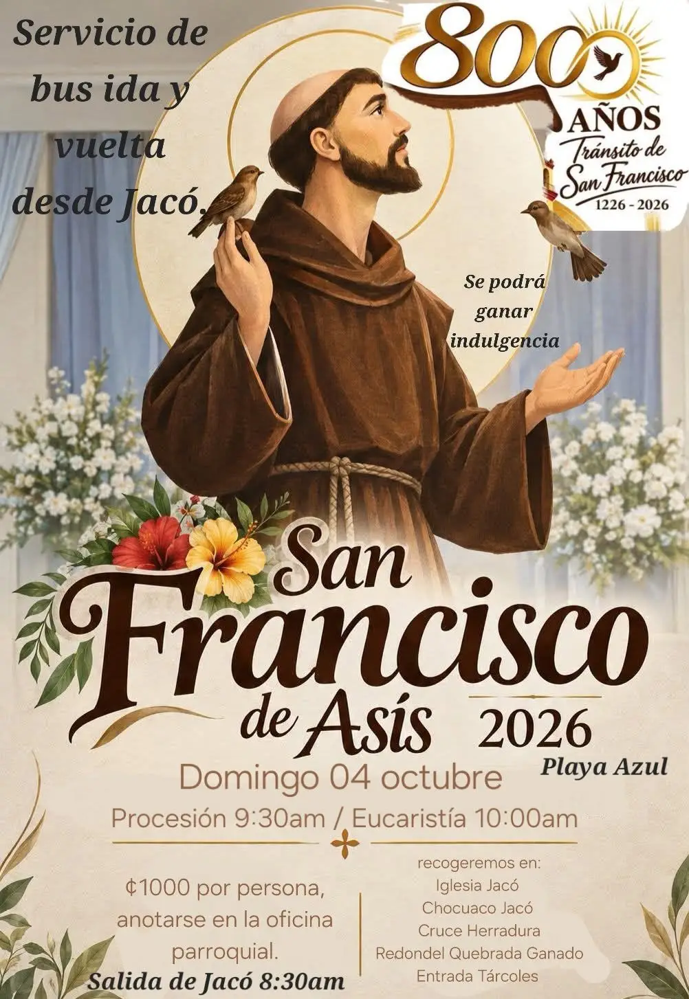 San Francisco de Asís 2026 — Playa Azul