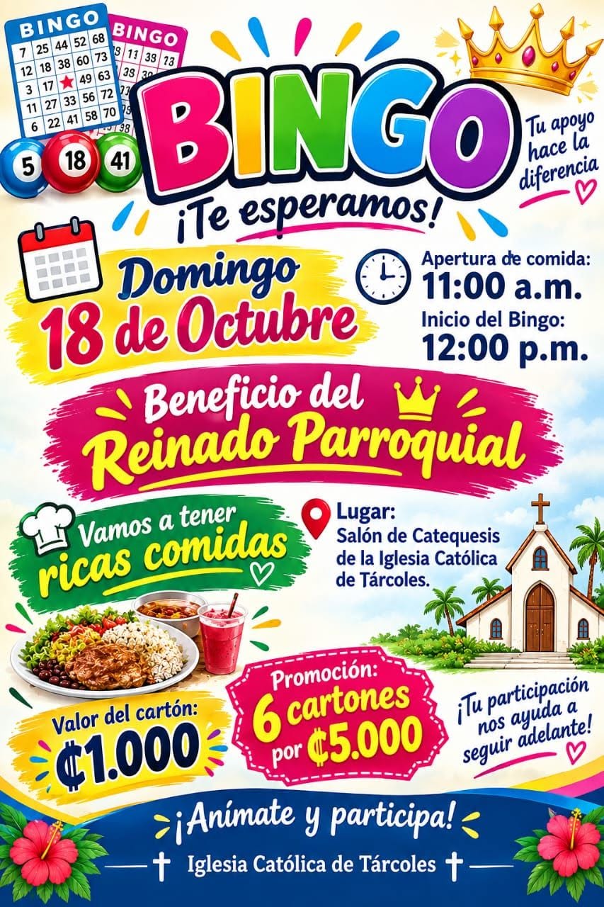 Bingo del Reinado Parroquial — Tárcoles