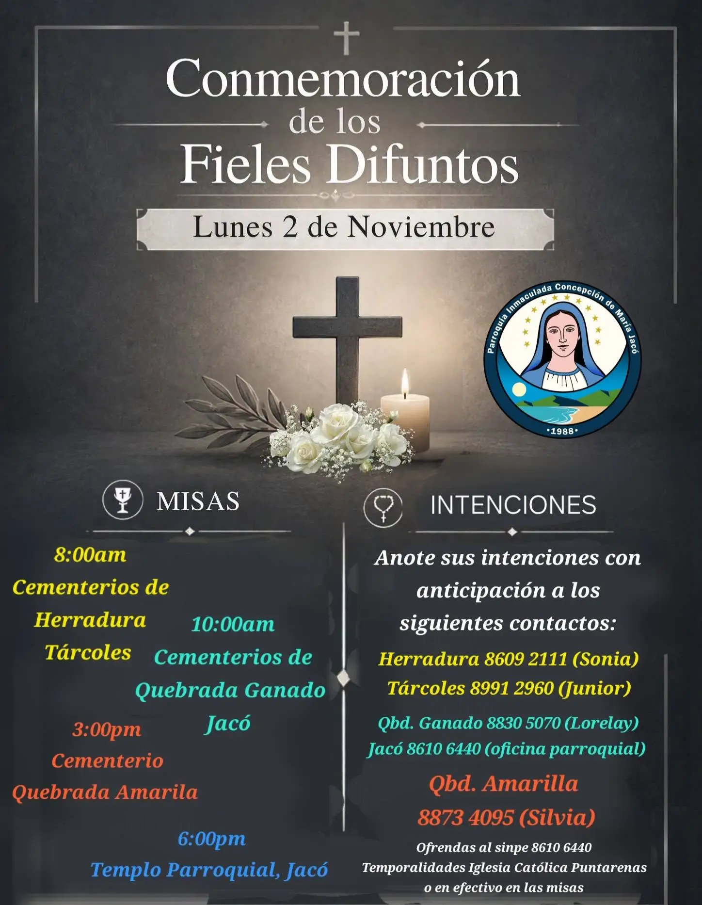Conmemoración de los Fieles Difuntos 2026