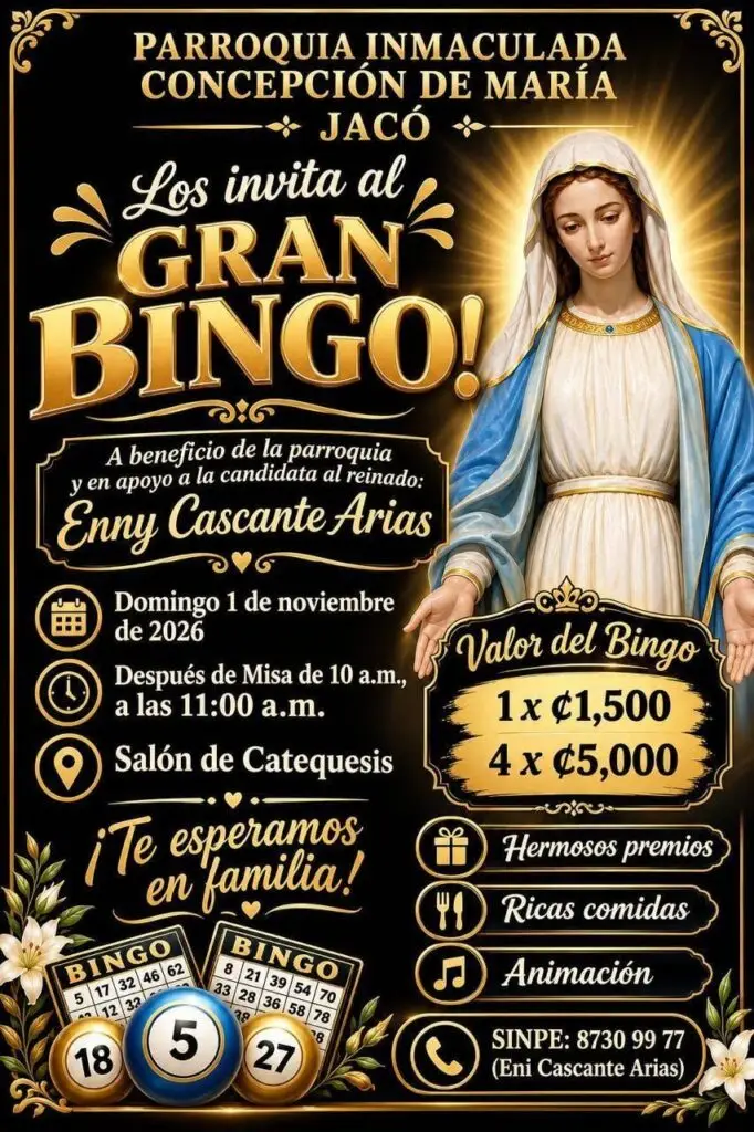 Gran Bingo parroquial — Jacó