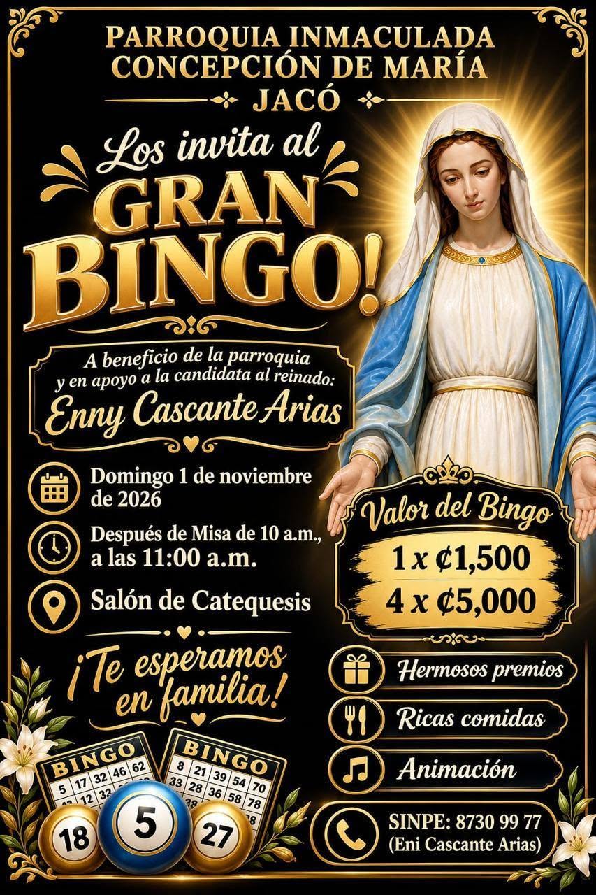 Gran Bingo parroquial — Jacó