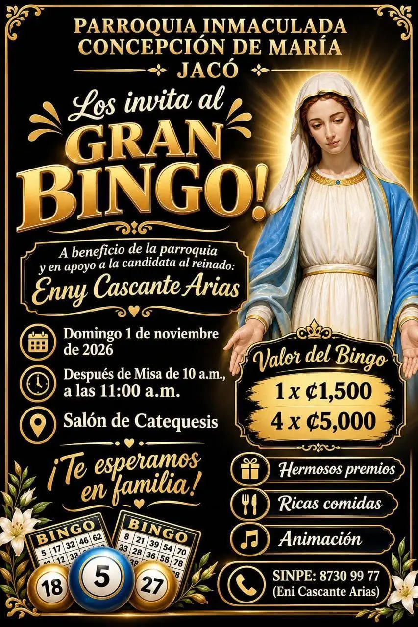 Gran Bingo parroquial — Jacó